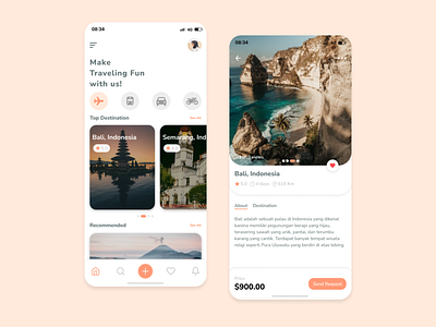 Travel Mobile App Design Concept app design flat illustration minimal mobile app mobile app design mobile apps travel travel app travelling travelling app ui uiux user interface ux