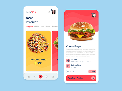 Food Hunter Mobile App Design