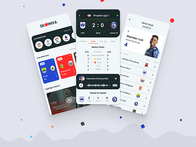 SKORNYA - Sport News and Score Mobile App Design Concept