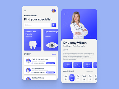 Medical Mobile App app app design clinic doctor health healthcare hospital medical medicalapp medicine mobile app mobile app design mobile ui ui uiux ux