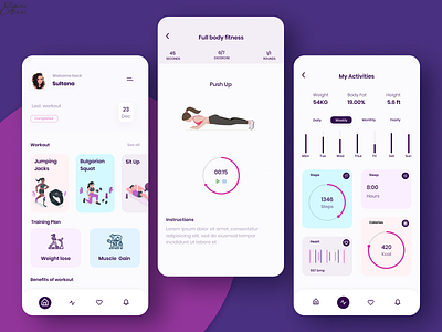 workout app app branding design health app healthcare ui uiux uiuxdesigner user experience user interface design userinterface ux workout workout app workout tracker