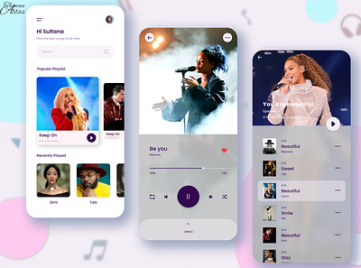 music app app design music app music player musician ui uiux uiuxdesigner user experience user interface design userinterface ux