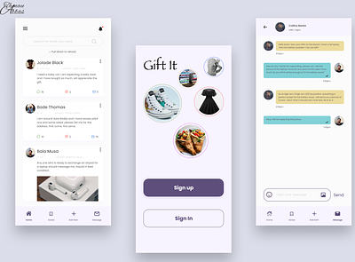 Gift it app charity design gift giving back illustration ui uiux uiuxdesigner user experience user interface design userinterface ux