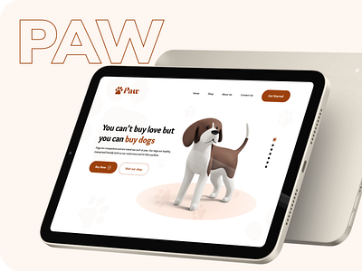Paw animal pet ui user experience userinterface vet