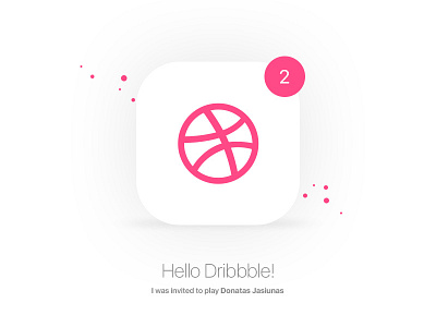 Hello Dribbble! dribbble icon invite ios iphone shot uiux