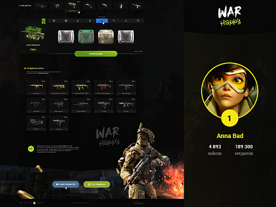 War Happy – Сase page case csgo homepage roulette shop store ui uidesign ux warface web website