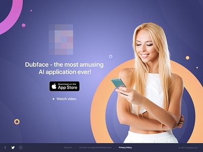 Main screen Dubface app