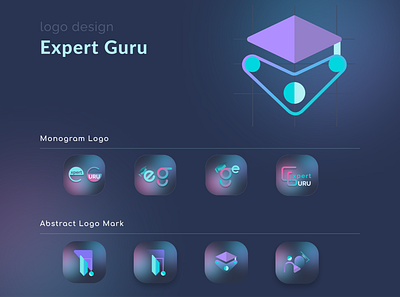 Expert Guru branding graphic design logo vector