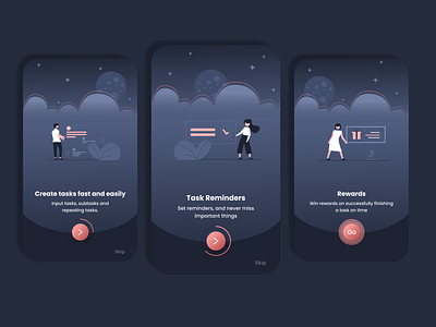 On- Boarding Screen app design mobile app onboarding onbrading task manager task manager to do list ui ux