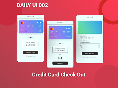 Daily UI 002 - Credit Card Check Out