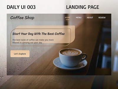 Daily UI 003 - Landing Page Web Coffee Shop