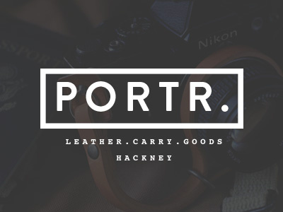 Portr. brand brandon courier identity leather logo sans