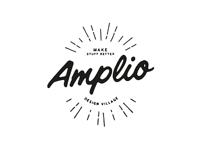 Amplio identity script stamp vintage
