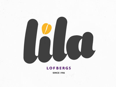 Lila Lofbergs coffee cursive logo type yellow