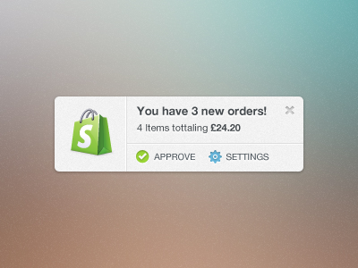 Shopify Order Widget desktop icons mac shopify ui widget