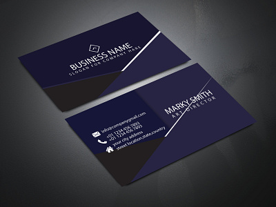 Business Card blue businesscard card company design illustrator modern professional