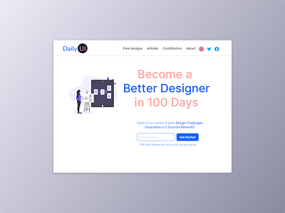 Redesign Daily UI Landing Page