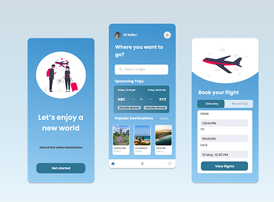 Travel App design travel app ui ux