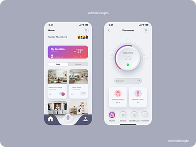 Smart Home App app design illustration smart smart home app smart home ui ui ux