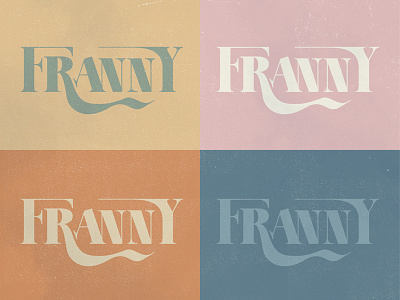 Franny Logo/Color Studies band logo pastel type typography