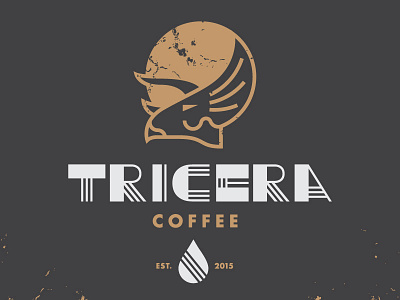 Tricera Coffee branding identity illustration lines logo vector wip