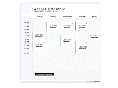 A class time table