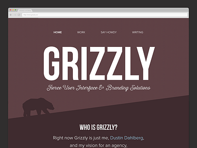 Simplifying Grizzly branding grizzly website