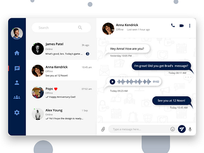 Daily UI Online Messaging chat dailyui figma figmadesign messaging uiux