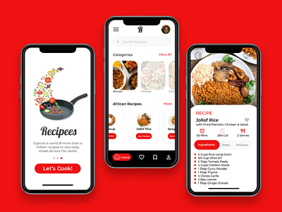 Daily UI Food Recipe App cook dailyui designer figma figmadesign food foodrecipe uidesign uiux uiuxdesign