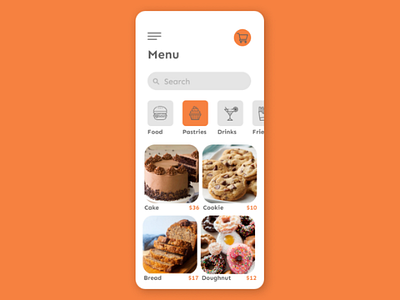 Daily UI Food/Drink Menu dailyui designer figma figmadesign food foodmenu menu uidesign uiux uiuxdesign