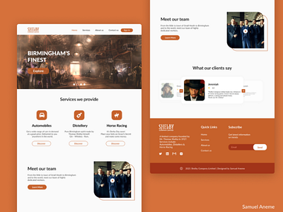 Website Design Peaky Blinders dailyui design figma figmadesign ui uiux webdesign
