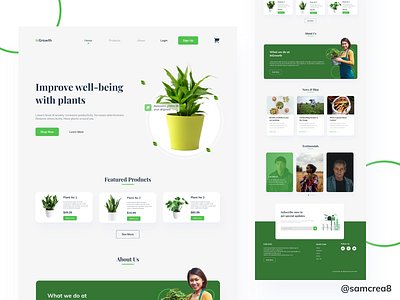 InGrowth dailyui design designer figma figmadesign green greenenergy growth landingpage plant uidesign uiux uiuxdesign