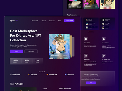 SparkNFT Landing Page