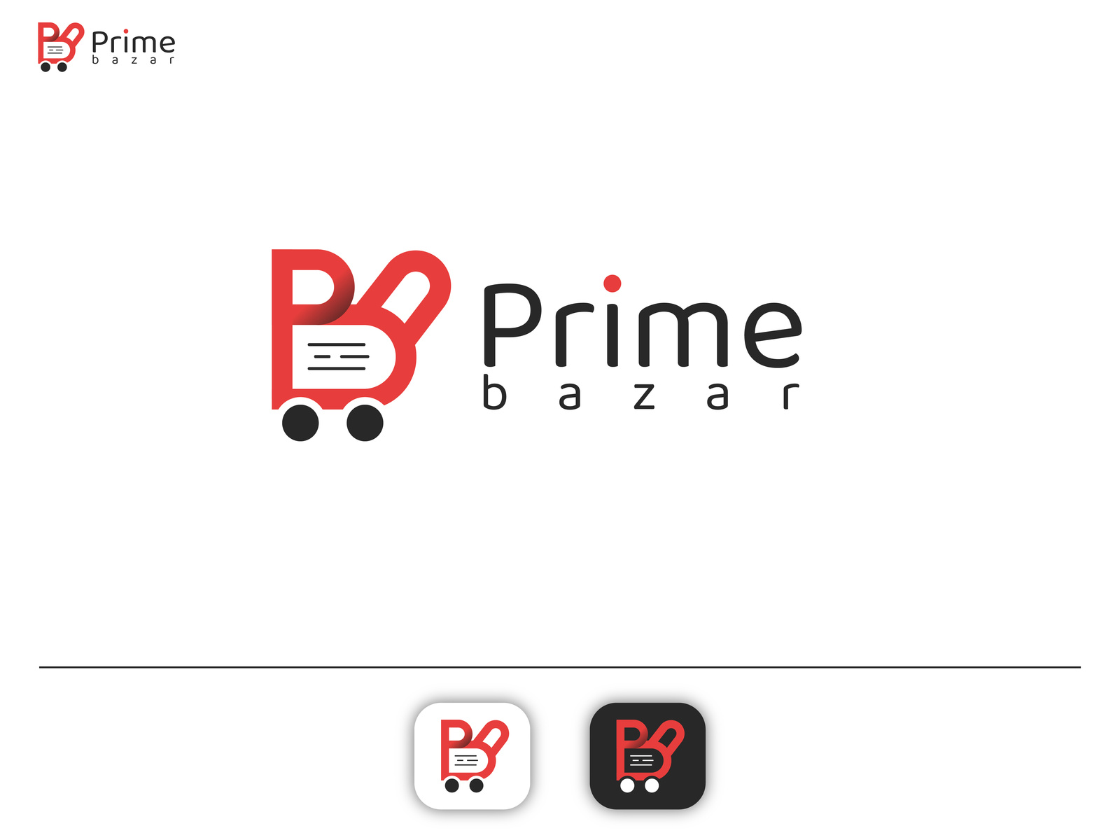 p + b eCommerce logo-prime bazar by Masum Billah on Dribbble