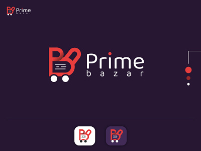 p + b eCommerce logo-prime bazar bran logos brand logo branding business logo custom logo ecommerce logo lettermark logo logo design logos logotypes minimalist wordmark