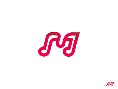 Letter m music logo - branding