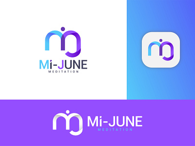 Mij letter logo-Mi-June meditation | Branding
