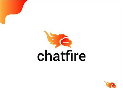 Chat+fire combination mark logo | chatfire | branding