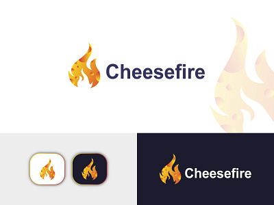 cheese & fire combination mark logo | branding
