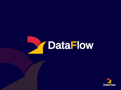 dataflow logo | minimalist logo design | branding brand identity branding d letter d letter logo dataflow flow graphic design logo logo design logo mark logodesign minimalist logo