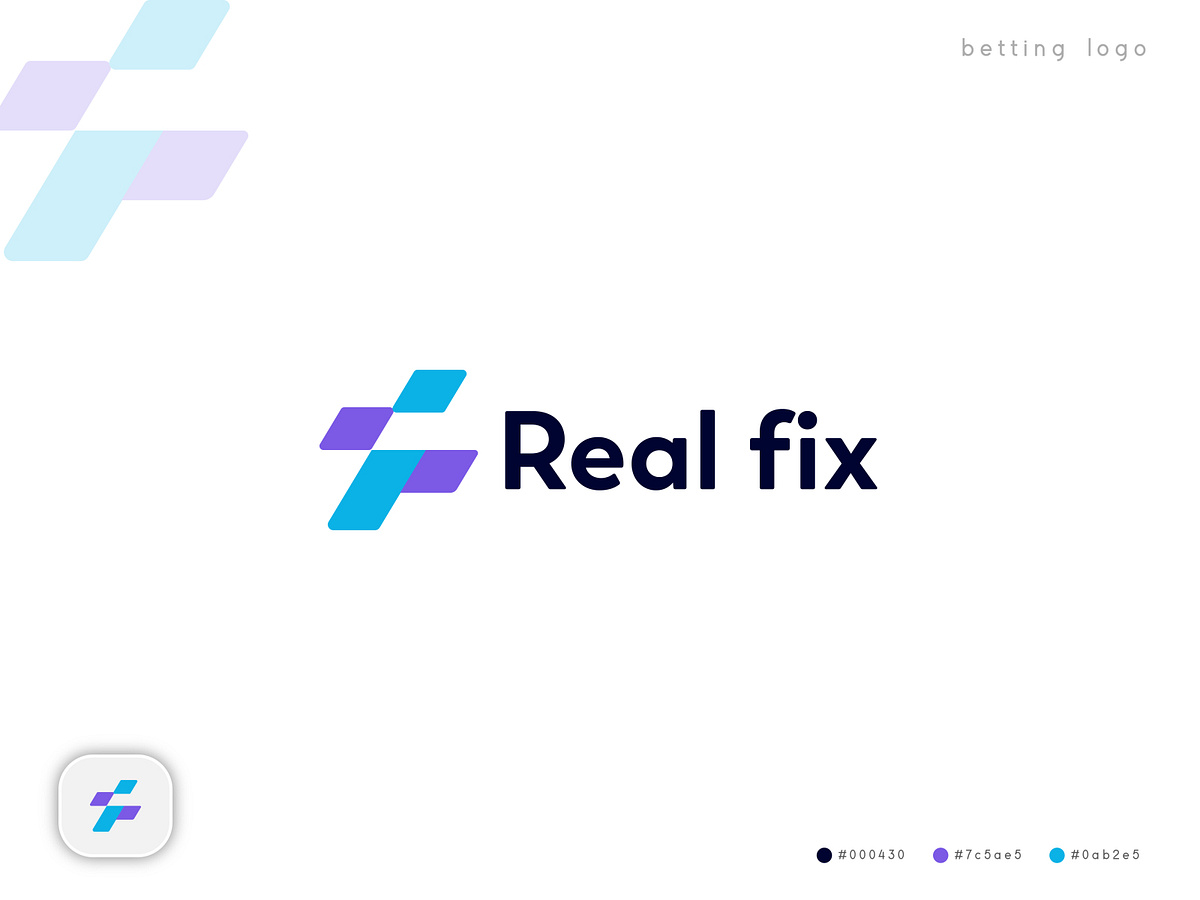 Logo concept for ''real fix'' | betting logo by Masum Billah on Dribbble