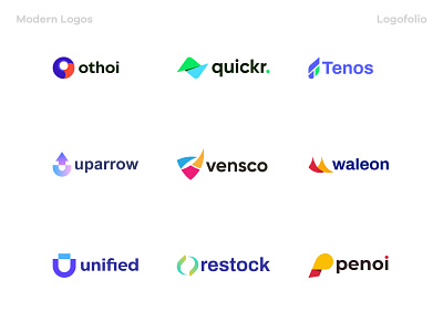 Modern Logos | Logo trends 2022 | Branding V-5 brand identity brand logo branding illustration lettermark logo logo design logo trends 2022 logodesign logofolio minimalist o letter logo p letter logo restock s letter logo security logo t letter logo up arrow v letter logo w letter logo