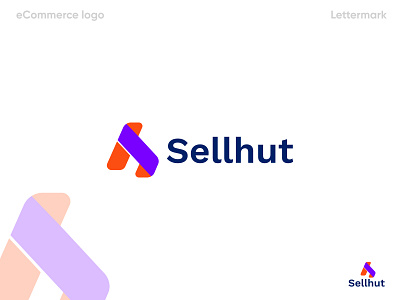 Logo design for "Sellhut" | eCommerce | Branding brand identity branding branding design ecommerce logo graphic design h letter logo illustration lettermark logo logo design logodesign logos minimal minimalist minimalist logo popular s letter logo sellhut sh letter mark