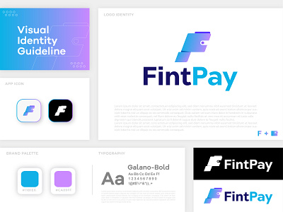 FintPay Visual Identity Guideline || Branding brand guideline brand identity branding dribbble logos f letter illustration logo logo design logo designer logodesign minimal minimalist modern logo payment popular visual identity