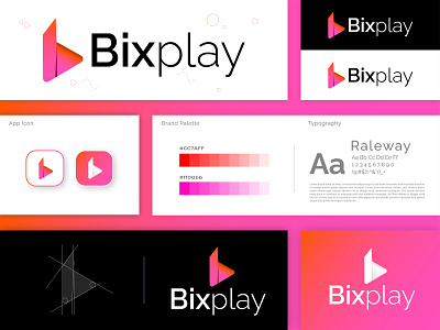 BixPlay-Branding app logo b letter b logo brand identity branding dribbble logos icon illustration lettermark logo logo design logos media logo media player minimal minimalist monogram play symbol visual identity