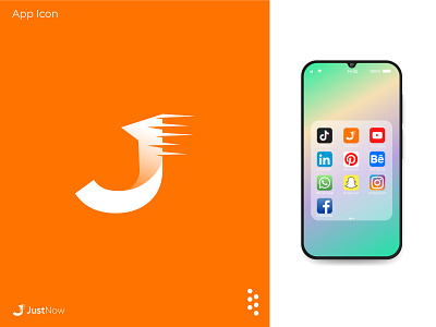 JustNow-App Logo | Delivery App Logo | Branding app icon app logo brand identity branding delivery logo dribbble logos icon illustration j letter j monogram justnow logo logo design logos minimalist modern logos product delivery store vape visual identity