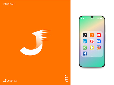 JustNow-App Logo | Delivery App Logo | Branding