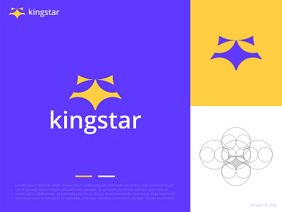 Kingstar-Logo design || Branding apo logo app icon brand identity branding crown dribbble logos icon identity illustration king lettermark logo logo design logo designer logodesign logos minimalist monogram star visual