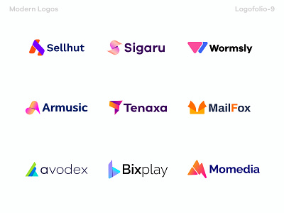 Modern Minimalist Logos | Logo trends-2022 | Branding V-9