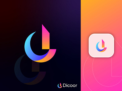 Dicoor-Logo Design | Letter D Logo | Branding app icon app logo brand identity branding d d logo design dribbble logos graphic design identity illustration letter d logo lettermark logo logo design logo designer minimalist mobile modern logos symbol typography